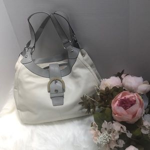 Coach Hobo  Light grey and off white New with tag